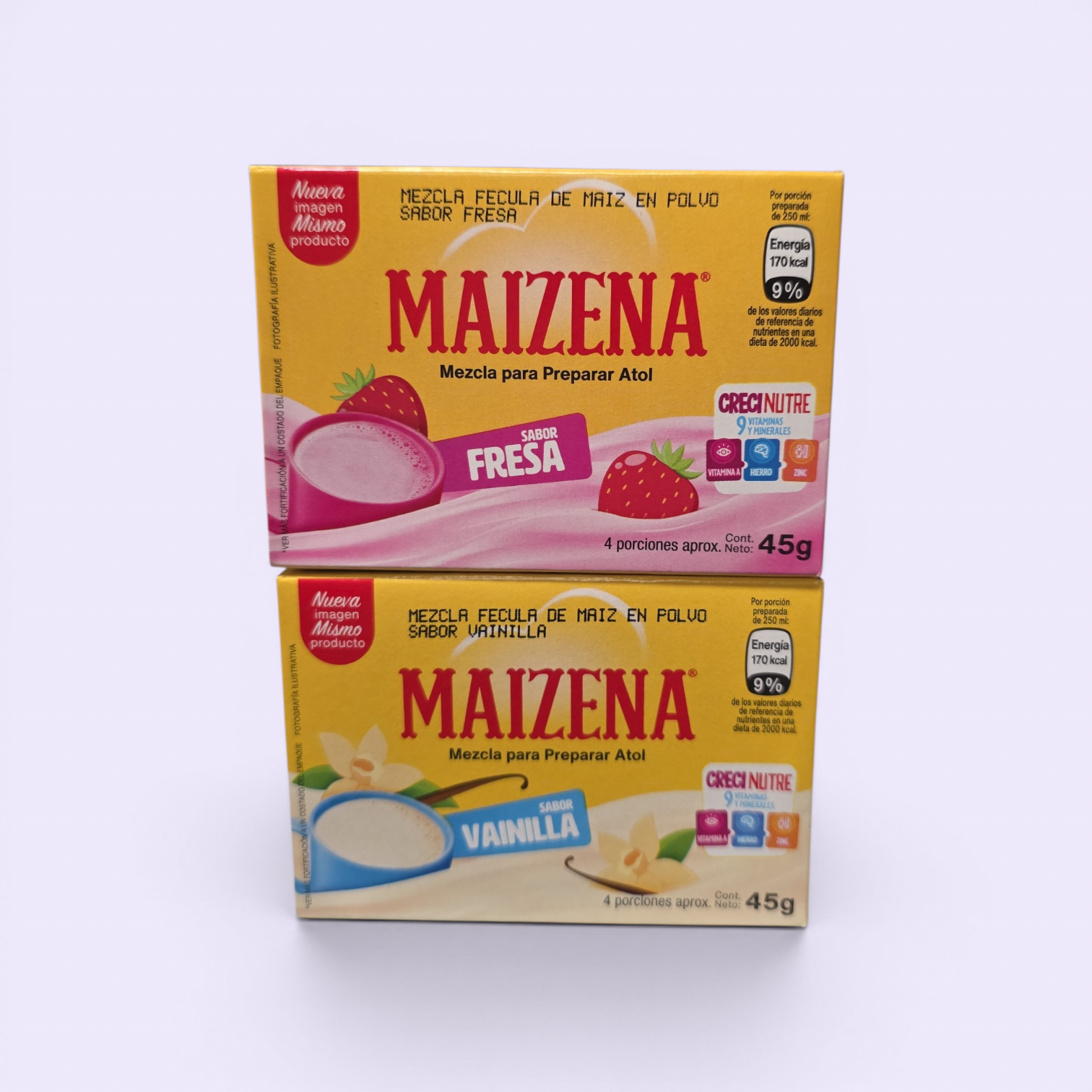 Maizena 2 pack Fresa y Vainilla 45g c/u